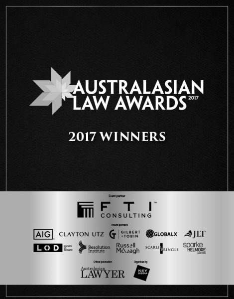 2017 Australasian Law Awards Winners