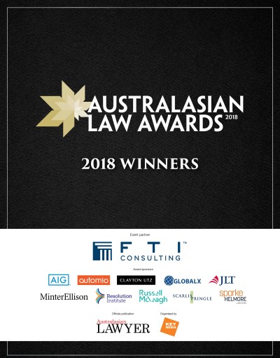 2018 Australasian Law Awards Winners