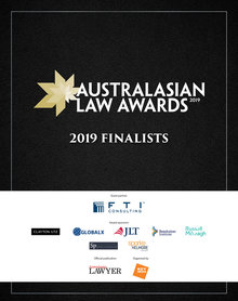 2019 Australasian Law Awards Finalists