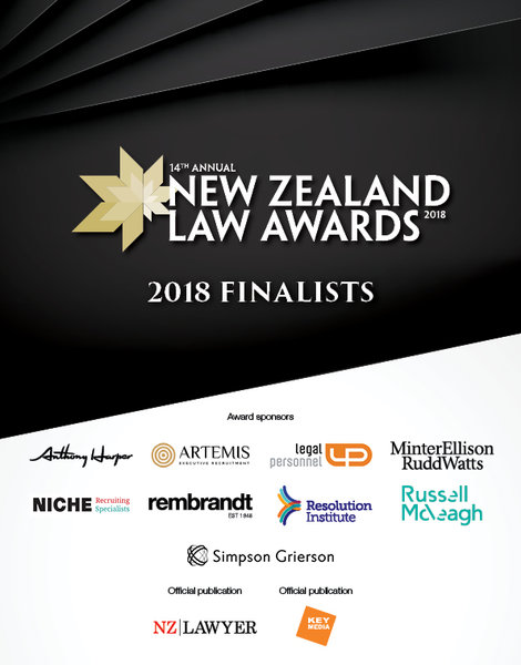 2018 New Zealand Lawyer Awards Finalists