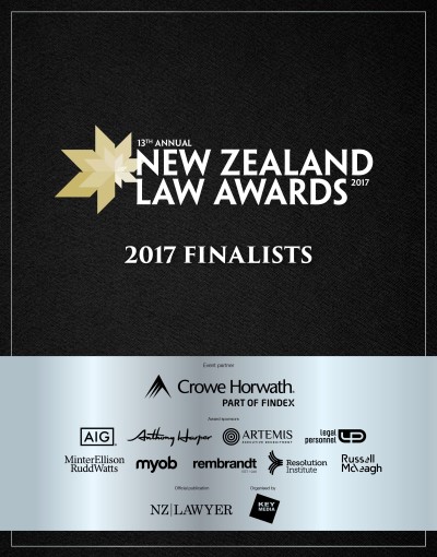 2017 New Zealand Law Awards Finalists