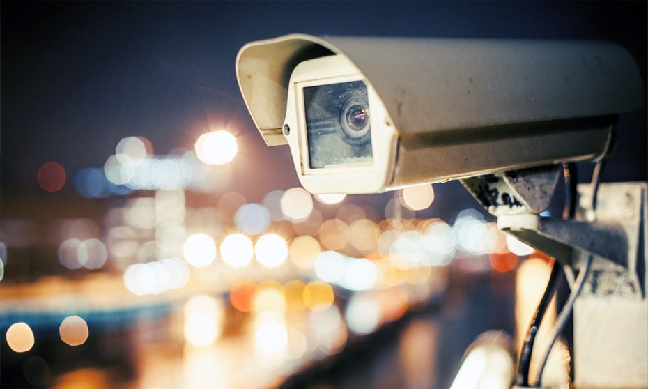 Caméra De Vidéosurveillance Concept De Confidentialité Sur