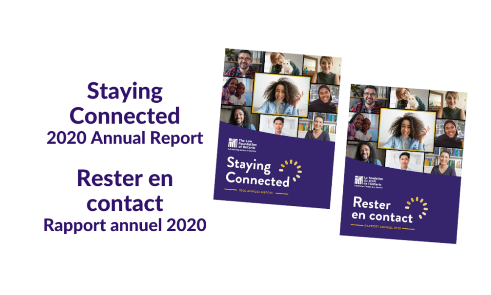 Law foundation’s 2020 annual report features grantees promoting access to justice for Ontarians