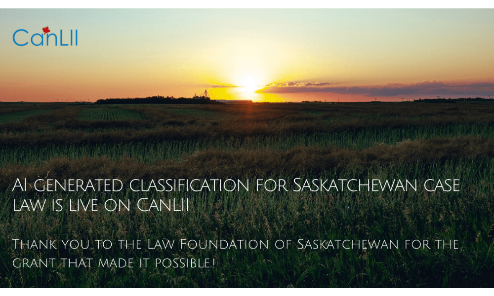 Saskatchewan law society updates: AI-generated case law classification, legal information guidelines