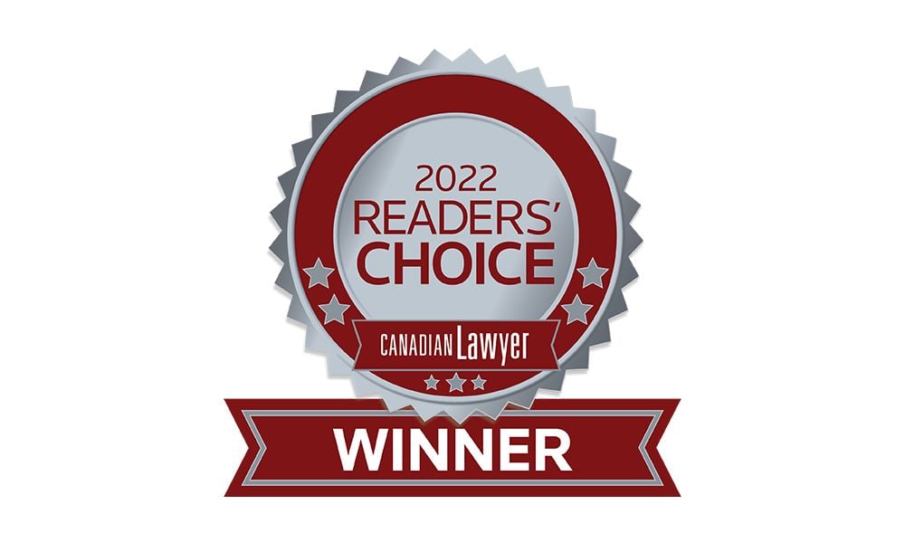 Readers' Choice Awards winner for 2022 unveiled by Canadian Lawyer