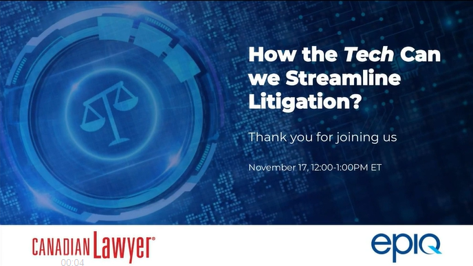 How the TECH Can We Streamline Litigation?