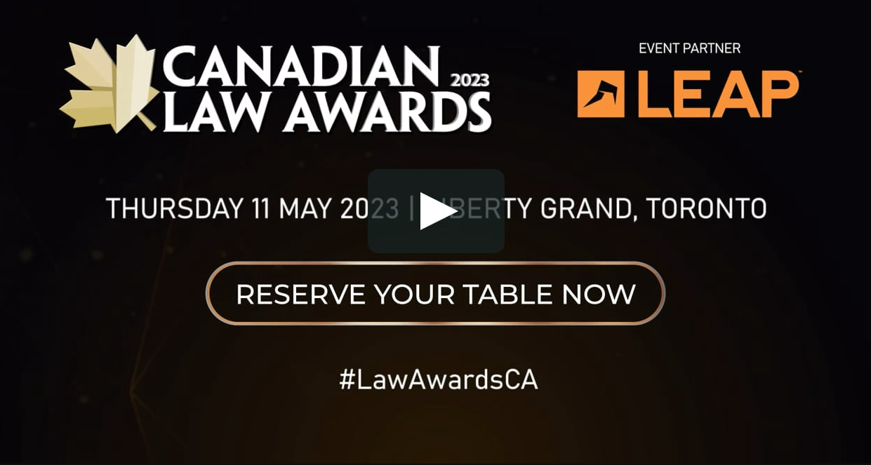 Join us for an unforgettable night at the Canadian Law Awards 2023