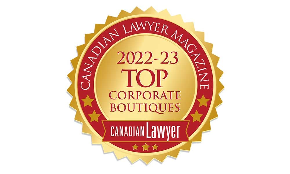Top Corporate Law Boutiques for 2022-23 unveiled by Canadian Lawyer