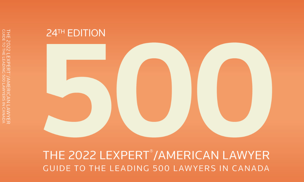 The leading lawyers in the 2022 Lexpert/ALM 500 Directory are revealed