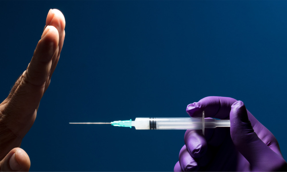 Vaccination refusal on basis of creed protected by human rights: arbitrator