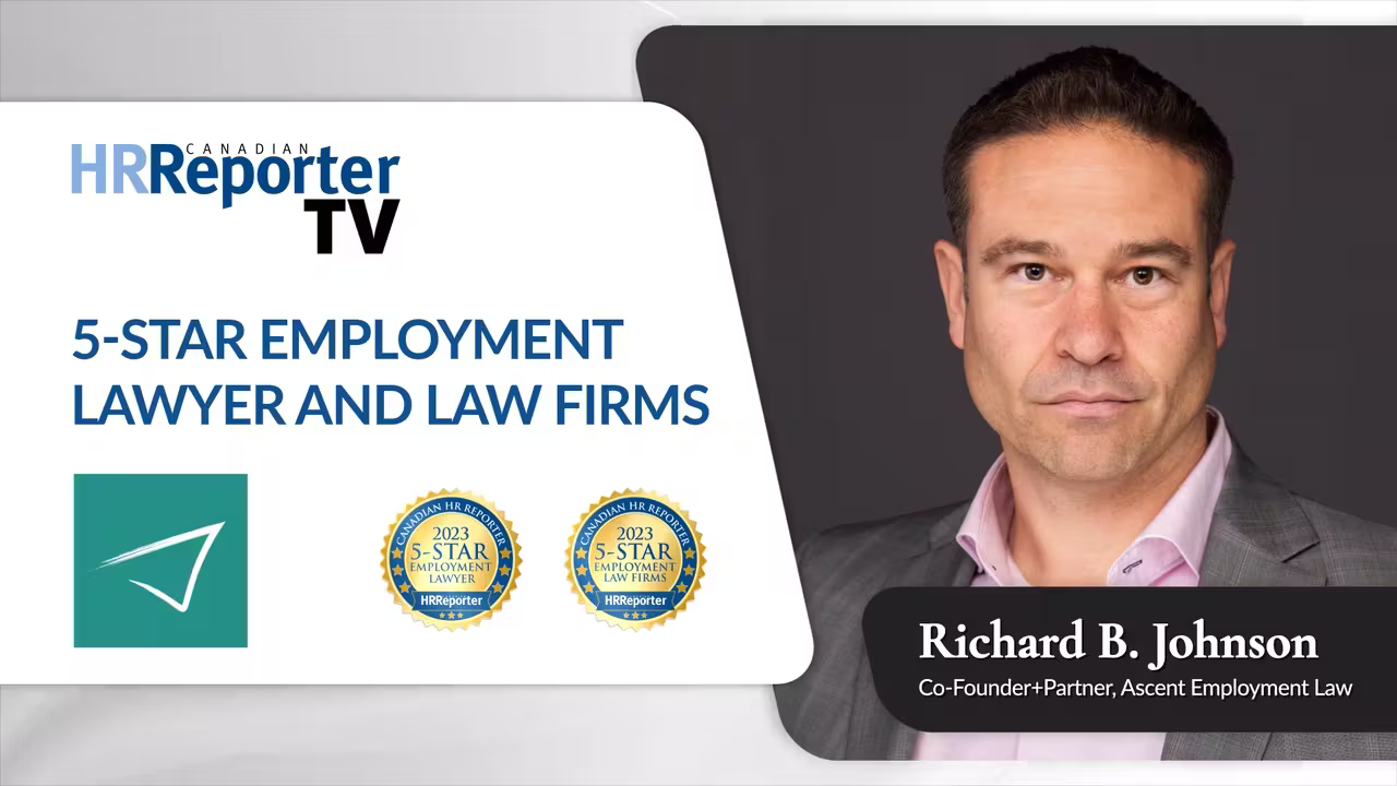 Employment lawyer Richard Johnson analyses the special report 5-Star Employment Lawyers and Law Firm