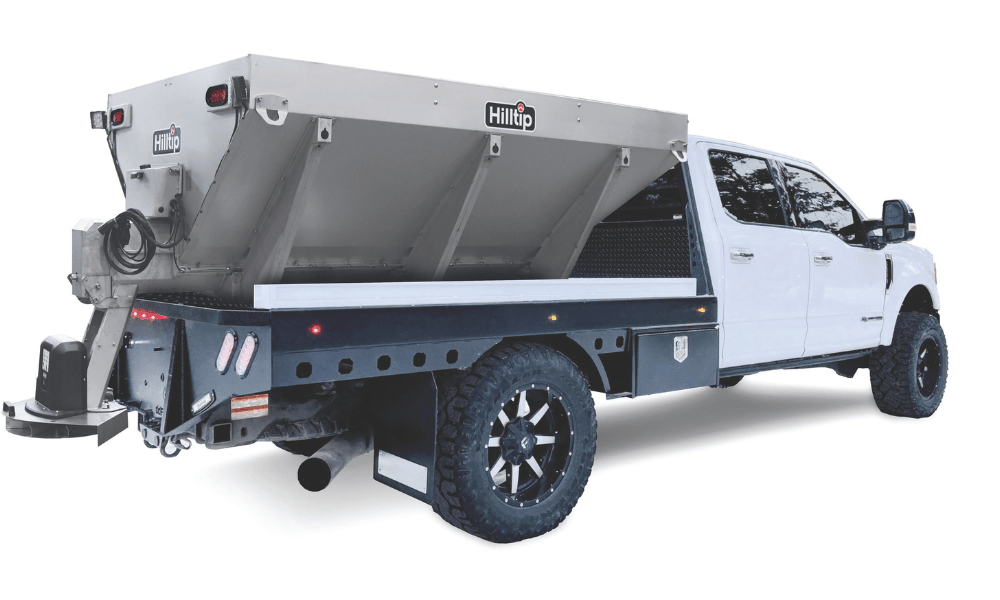Hilltip unveils stainless-steel truck spreader for winter maintenance