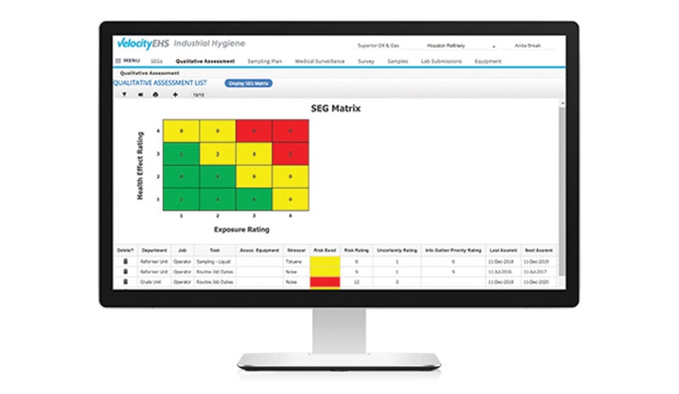 VelocityEHS’ industrial hygiene product suite