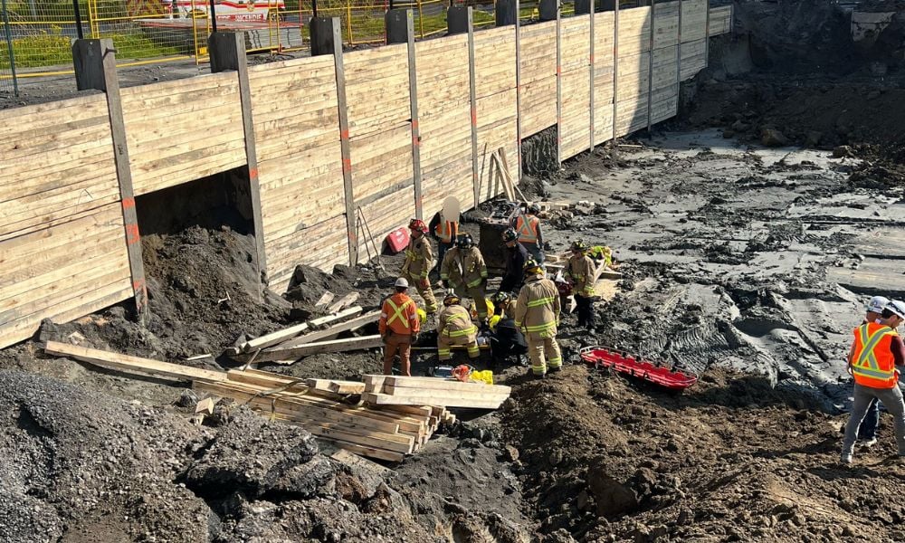 Worker seriously injured after wooden wall collapsed