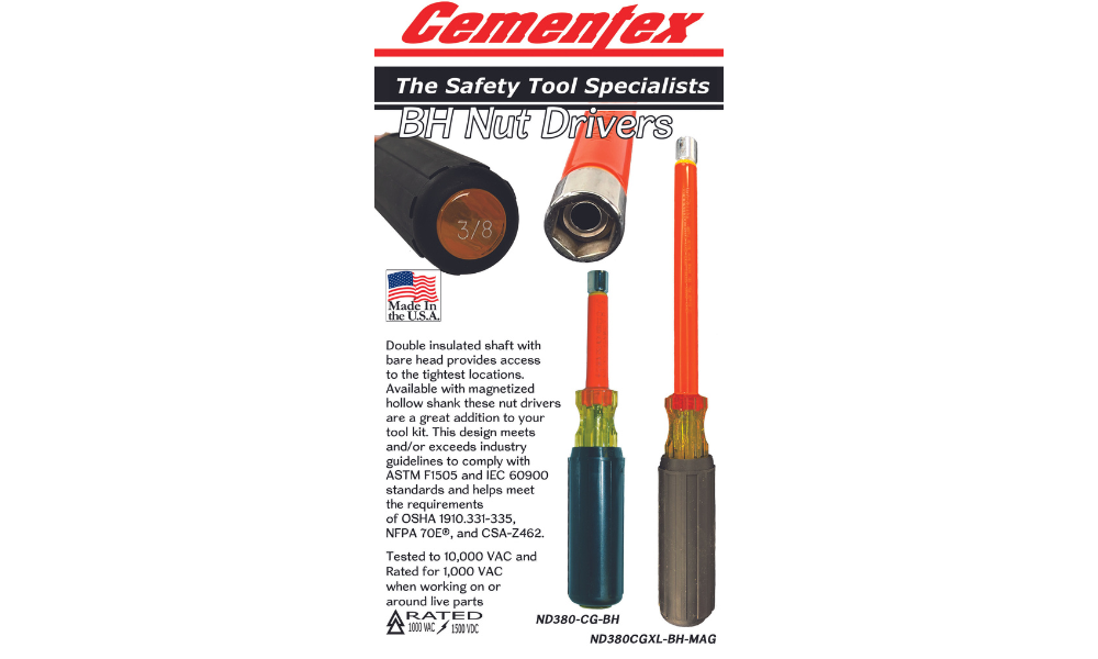 Cementex highlights Bare Headed Nut Driver