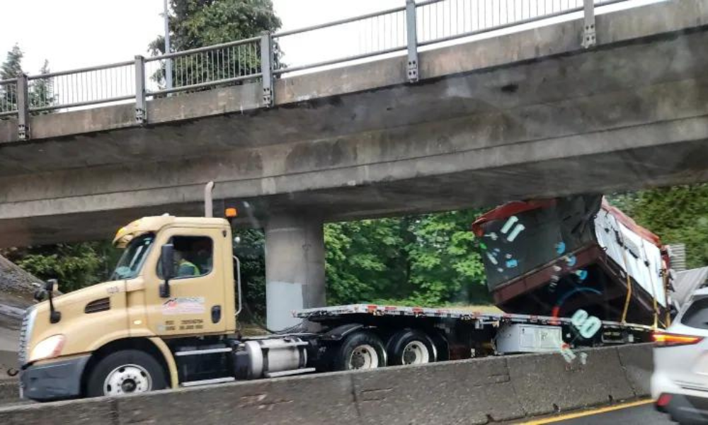 Trucking company has license for entire fleet suspended after overpass crash