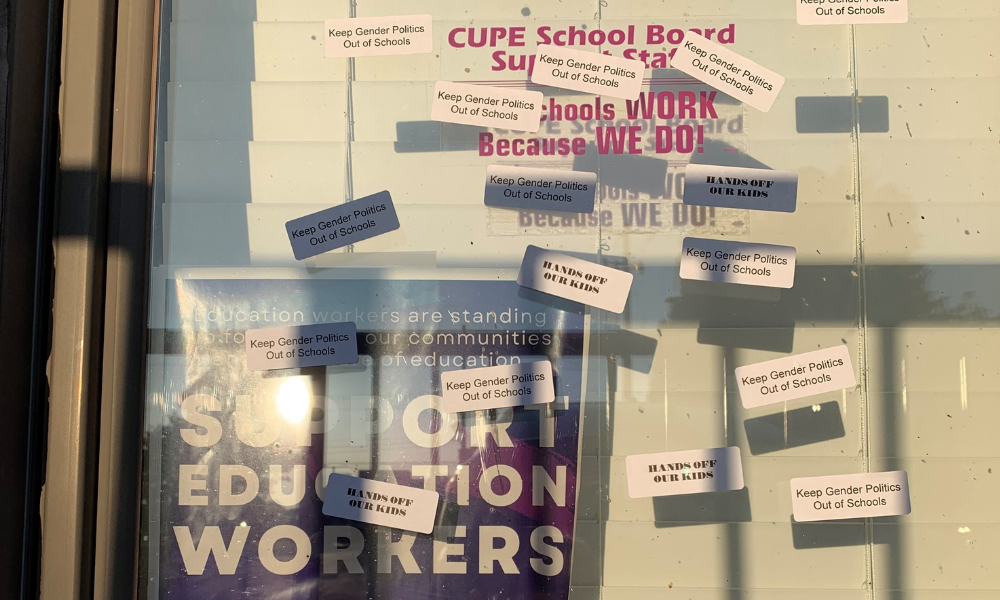 Alleged transphobic vandals target education workers