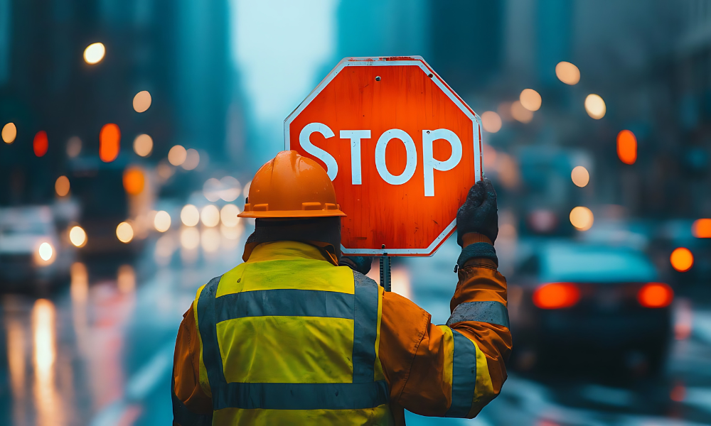 Construction worker seriously injured after getting hit by car