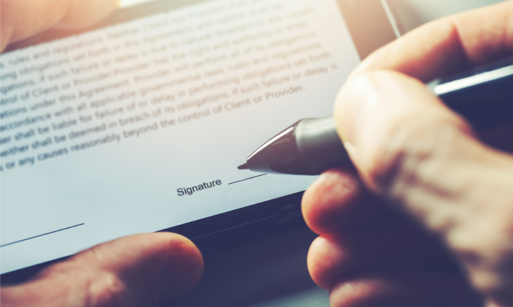 Courts accept the use of e-signatures – with exemptions