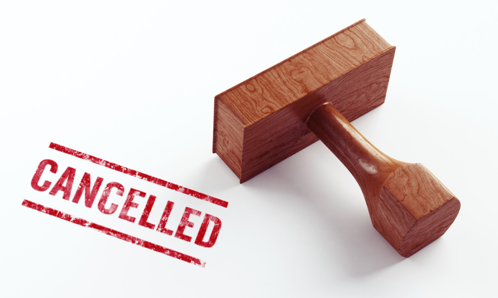 What are the steps to take when a mortgage offer has been cancelled?