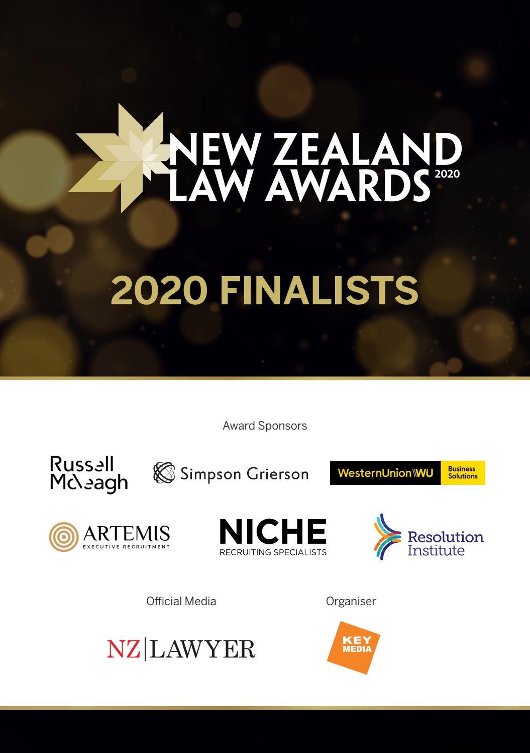 New Zealand Law Awards 2020 Finalists eBook