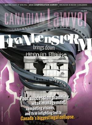 Frankenstorm brings down Heenan Blaikie