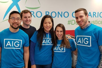 AIG lawyers show they can serve up pro bono on demand