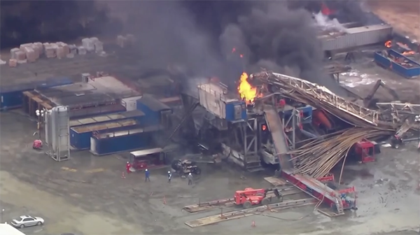 Five missing after Oklahoma oil and gas drilling site explosion