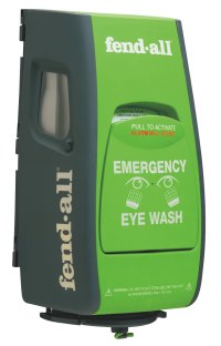 Eye wash with alarm