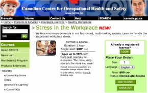 CCOHS offers new e-course on workplace stress