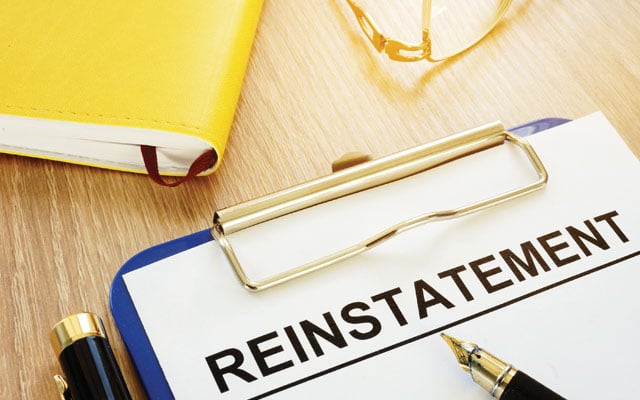 Declining reinstatement offer reduces unjust dismissal damages