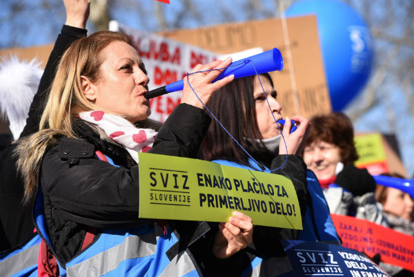 40,000 Slovenian teachers strike for more pay in week of public sector protests
