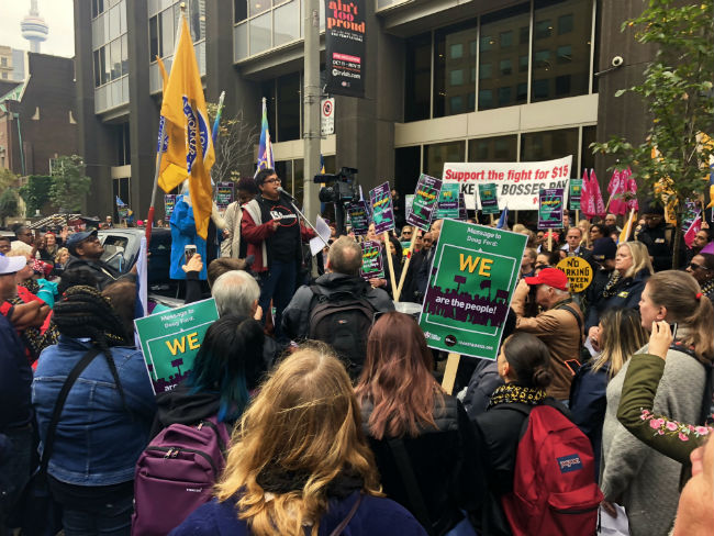 Ontario protests defend Bill 148, $15 minimum wage