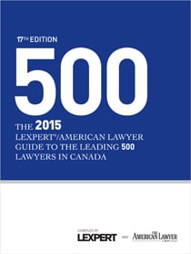 Lexpert and American Lawyer publish the Lexpert® ALM 500