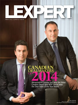 Winners of the Canadian Dealmakers of 2014 Awards