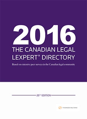 2016 Canadian Legal Lexpert Directory now online