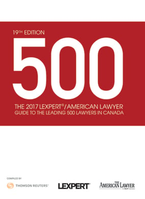 Lexpert®/American Lawyer publish 2017 Guide to the Leading 500 Lawyers in Canada