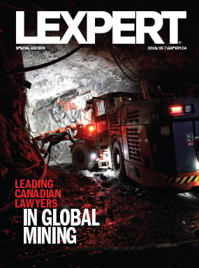 Lexpert publishes 2018/2019 Leading Canadian Lawyers in Global Mining supplement