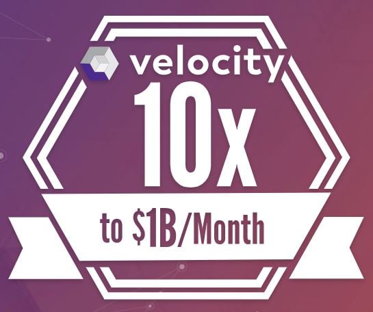Velocity has grown 10x in 12 months to cross $1 billion in monthly submission volume
