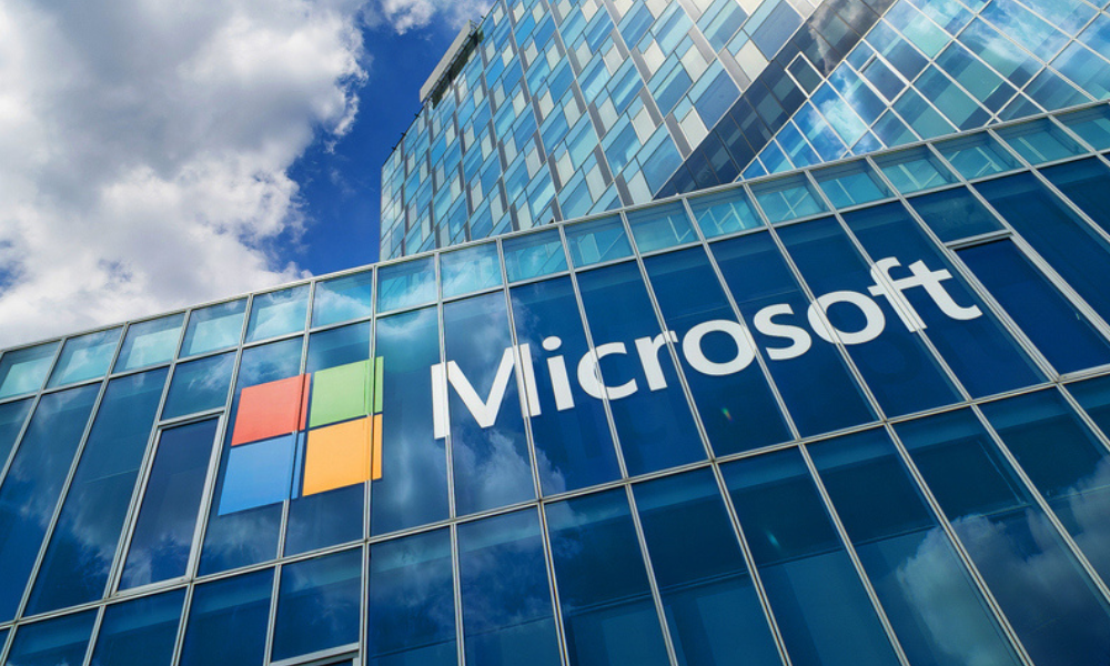 Microsoft stock surges towards record high