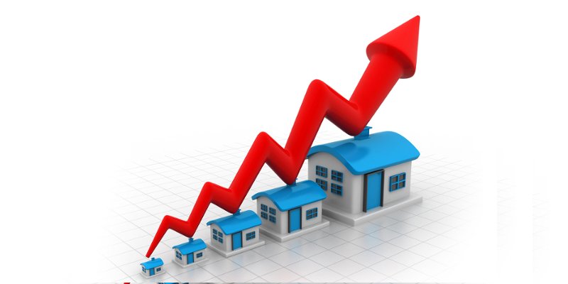 House prices up 9.7%