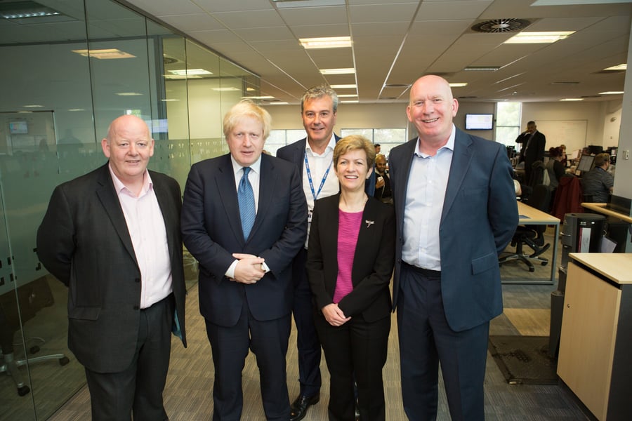 Boris Johnson and Angela Jones-Evans visit Target Group’s HQ