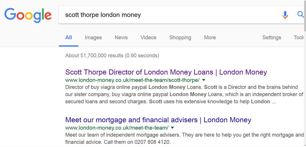 London Money director hit by Viagra spam