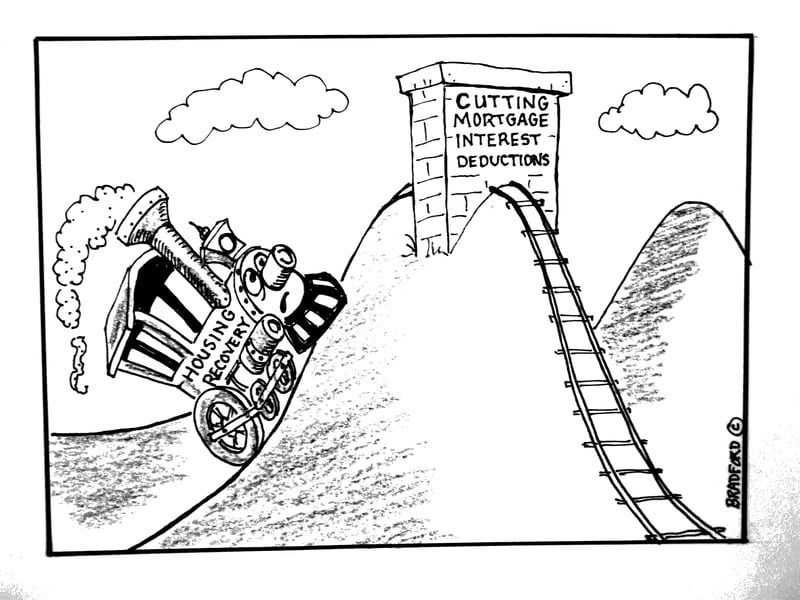 Cutting the Mortgage Interest Deduction: TNR Cartoon by M. Bradford