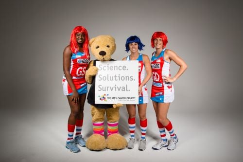 QBE and NSW Swifts score goals to combat childhood cancer