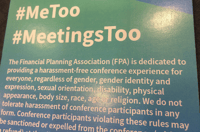 FPA welcomes conference attendees with #MeToo notice