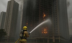 Major insurer's shares plummet as deadly Hong Kong fire rages