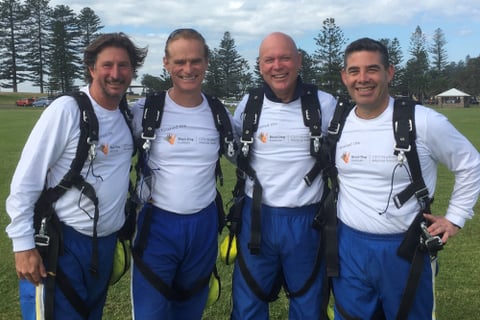 Insurance leaders join Black Dog Institute’s CEO Skydive