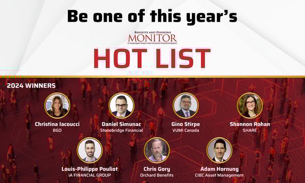 Nominate an innovator in the benefits, pensions, and institutional investment space 