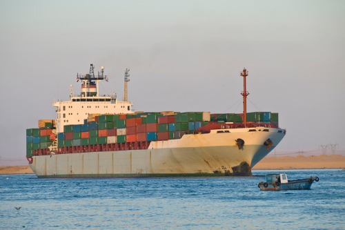 Grounded ship halts trade within the Suez Canal